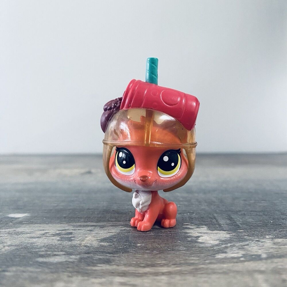 Littlest Pet Shop LPS Thirsty Fox Soda Pop Hat Slushie Squad